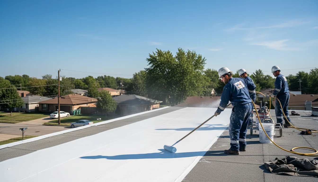 Commercial roof coating in Olympia Fields, IL near me